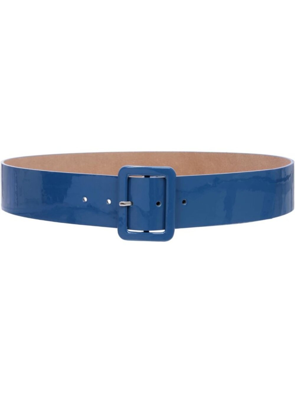 Stylish High Waist Patent Leather Wide Square Belt for Women - Trendy Fashion